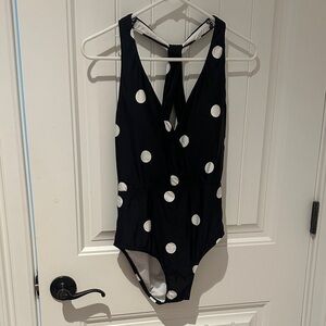 Jantzen Black and White Polka Dot One Piece Swimsuit